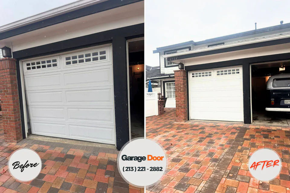 Before and after: garage door repair Highland Acres, DE
